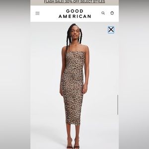 NWT Good American Ruched dress